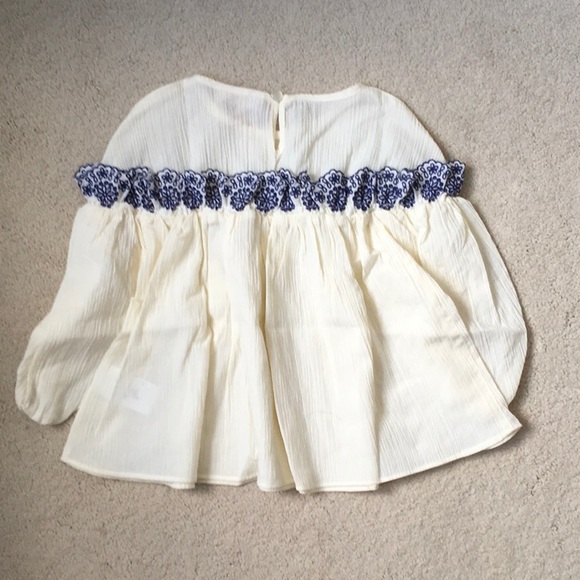 Girls Bit’z Kids Crinkle Lace Trim Blouse NWT 3-4 - Picture 4 of 4